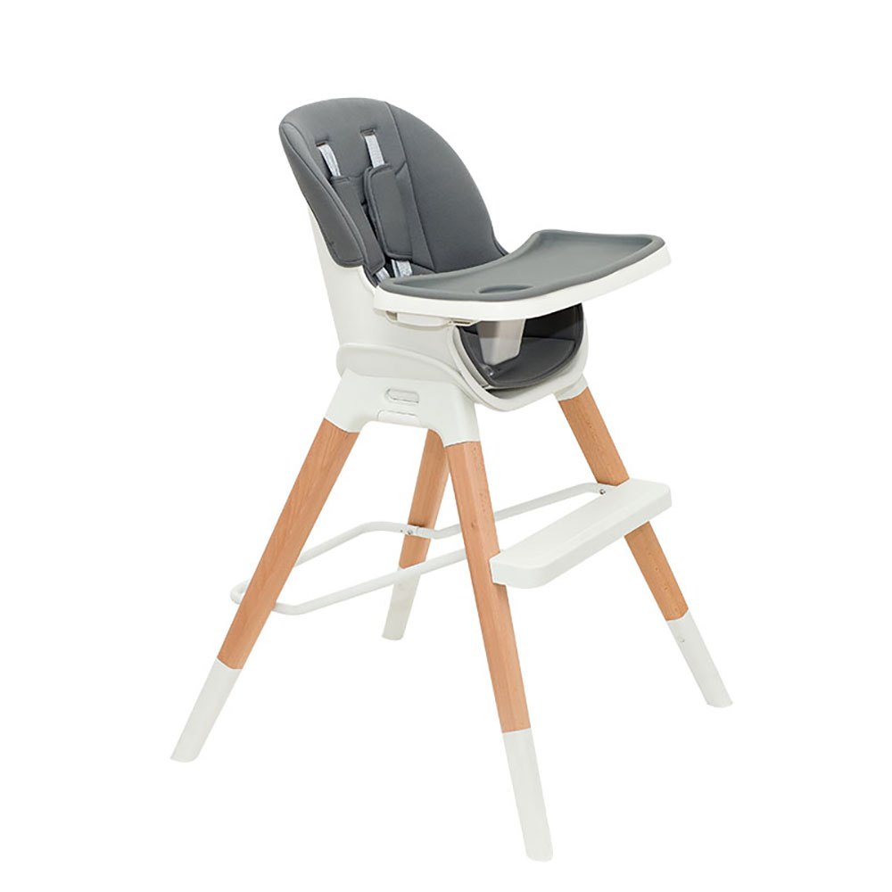 OLMITOS CHAISE HAUTE EN BOIS 4 EN 1 GRIS