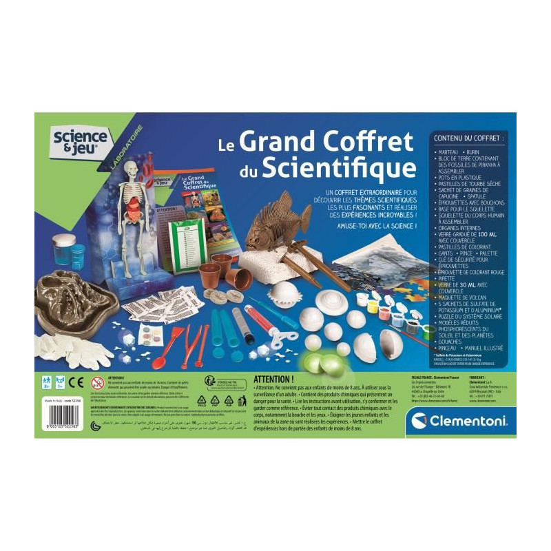 CLEMENTONI LE GRAND COFFRET DU SCIENTIFIQUE