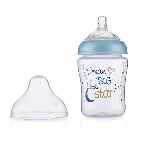 NUBY BIBERON TETINE ANTI COLIQUE 270 ML 0M+ BLEU