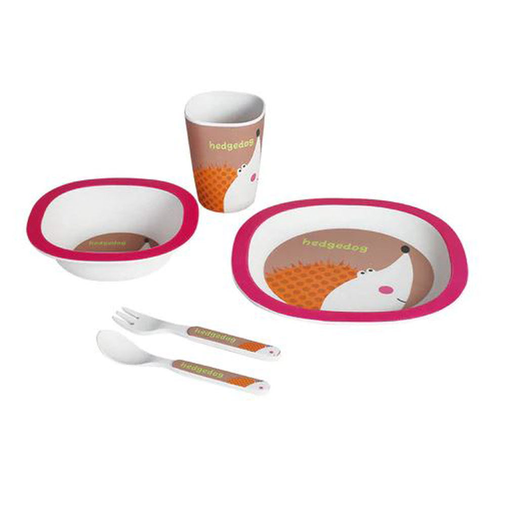 OLMITOS COFFRET 5 PCS REPAS EN FIBRE DE BAMBOU HEDGEDOG