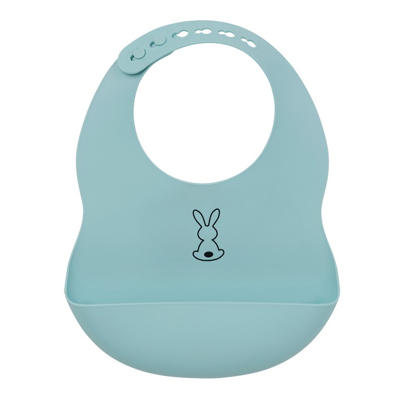 NATTOU BAVOIR EN SILICONE BLEU CIEL