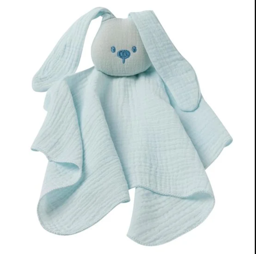 NATTOU LAPIDOU DOUDOU MOUSSELINE LAPIN BLEU CIEL