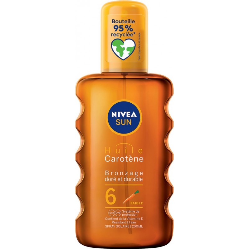 NIVEA SUN HUILE 6 FAIBLE CAROTÈNE  BRONZAGE