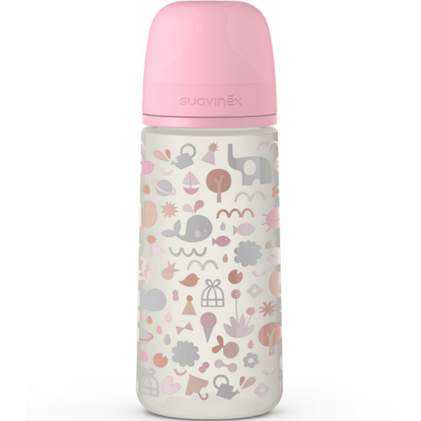 SUAVINEX BIBERON 360ML SIL +6M ROSE