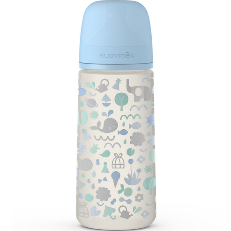 SUAVINEX BIBERON 360ML SIL +6M BLEU CLAIRE