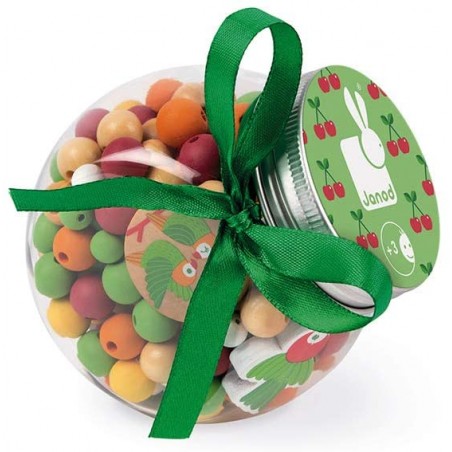 JANOD PERLES EN BOIS 220 PIECES VERT