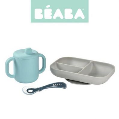 BEABA COFFRET D'APPRENTISSAGE SOLICONE BLEU