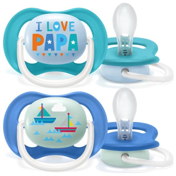 AVENT 2 SUCETTES ULTRA AIR HAPPY 6-18M