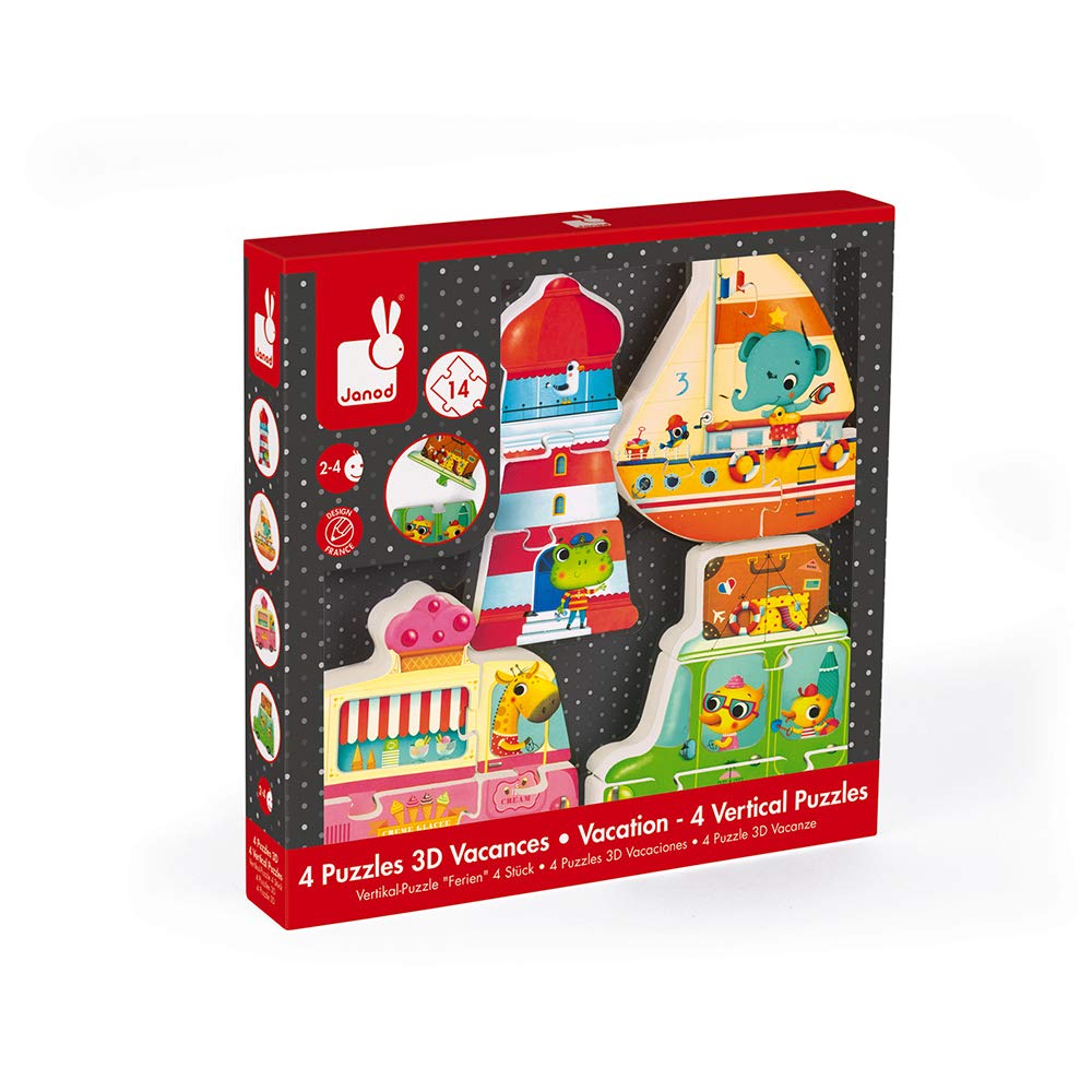 JANOD 4 PUZZLES 3D VACANCES