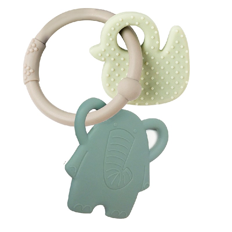 NATTOU ANNEAU DE DENTITION ÉLÉPHANT ET CANARD