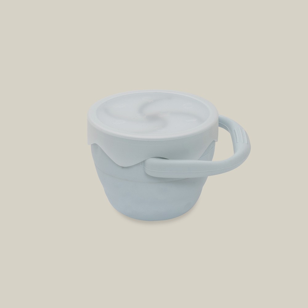 INTERBABY PORTE SNACK PLIABLE EN SILICONE BLEU
