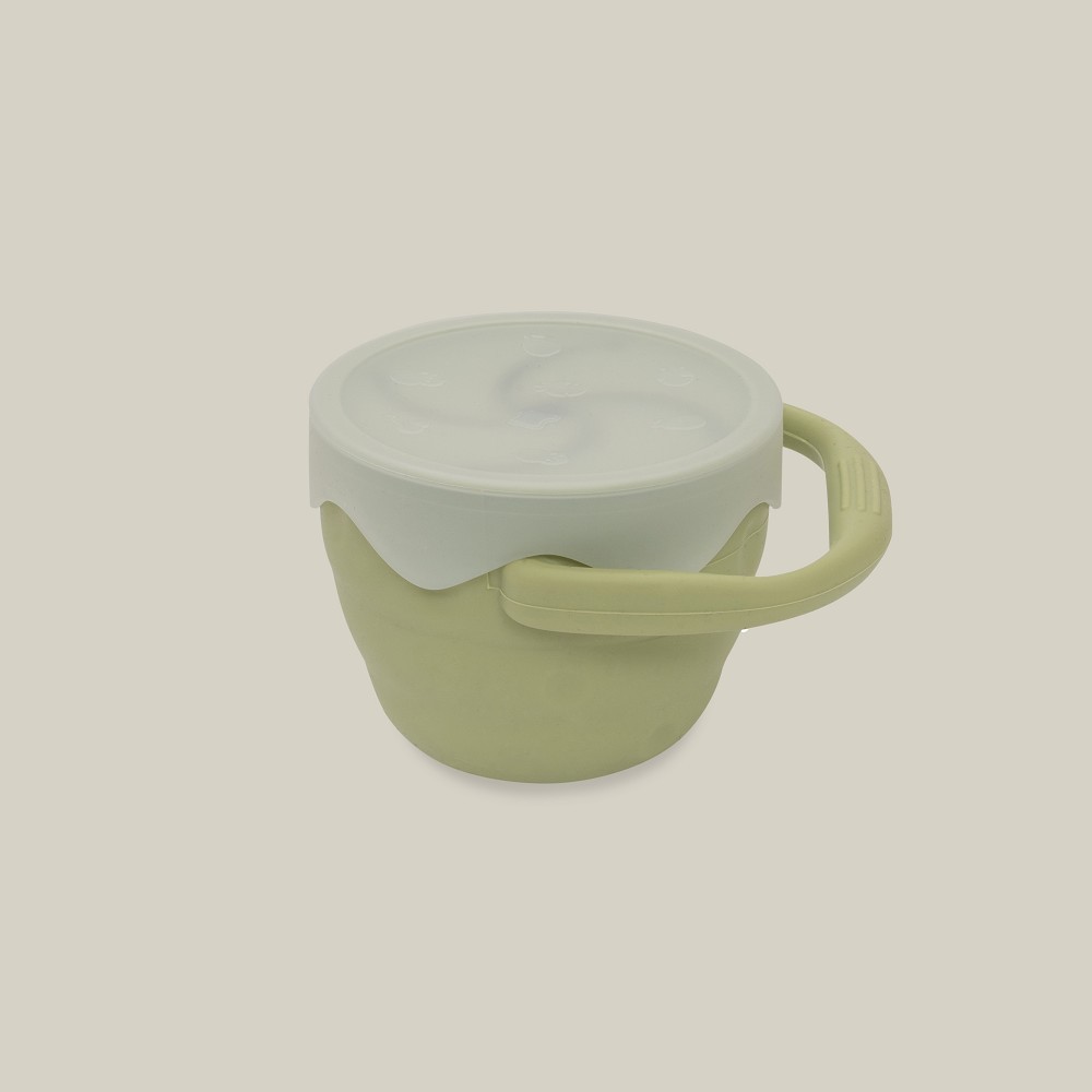 INTERBABY PORTE SNACK PLIABLE EN SILICONE VERT
