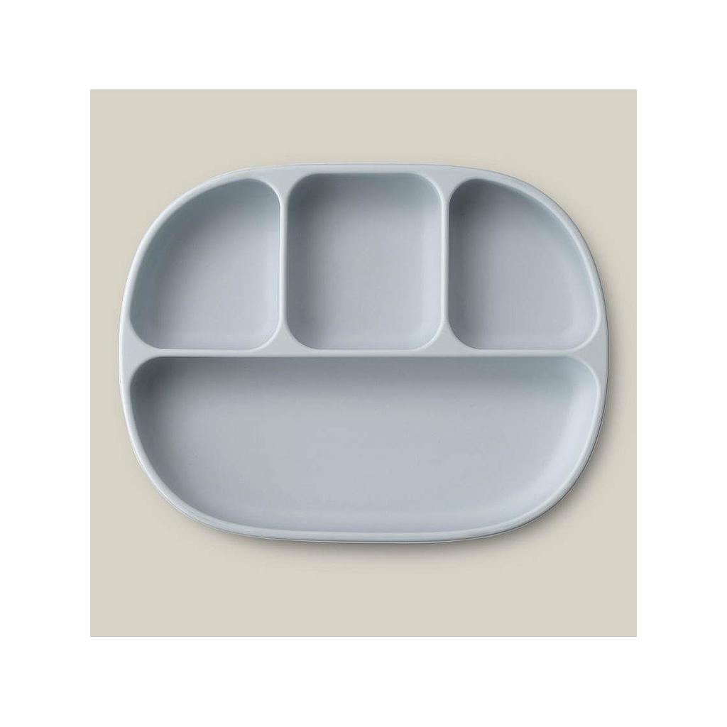 INTERBABY ASSIETTE VENTOUSE EN SILICONE BLEU