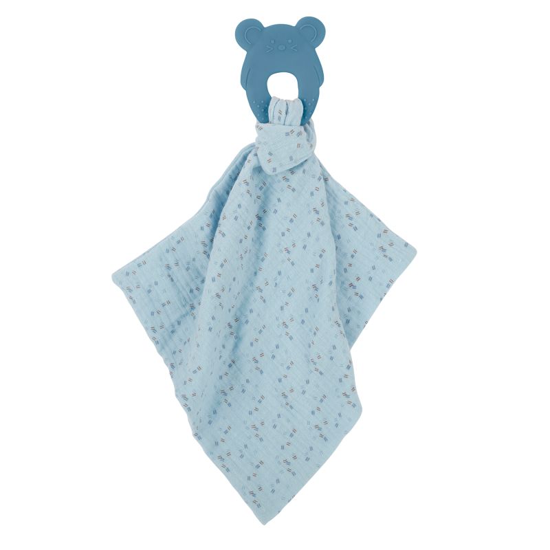 NATTOU DOUDOU + ANNEAU DE DENTITION SILICONE BLEU