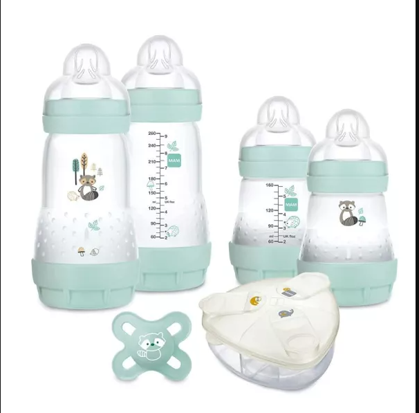 MAM Mon Coffret Naissance Nature, 4 biberons BELU
