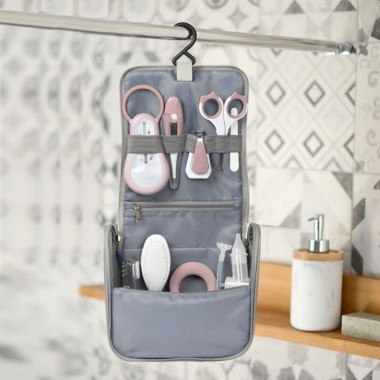 BEABA TROUSSE DE TOILETTE 9 ACCESSOIRES ROSE