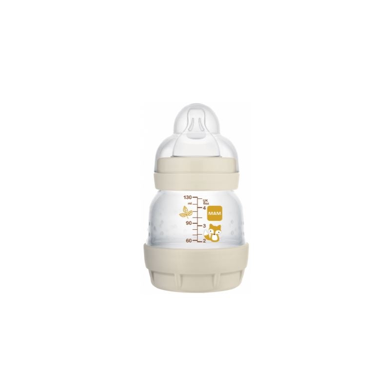 MAM BIBERON EN PLASTIQUE 130ML ANTI-COLIQUE 0M+ GRIS