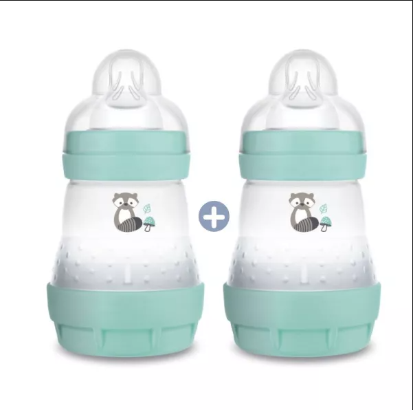 MAM PACK 2 BIBERONS EN PLASTIQUE 160ML ANTI-COLIQUE 0M+