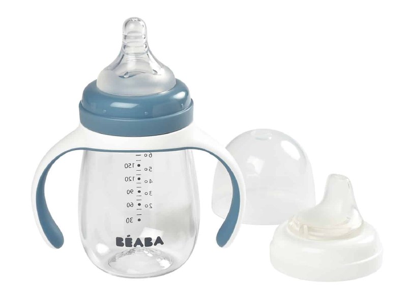 BEABA BIBERON D'APPRENTISSAGE 2EN1 210ML BLEU