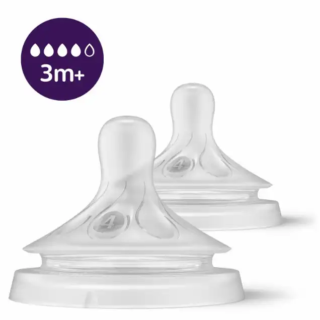 AVENT 2 TETINES NATUREL REPONSE  3 M+
