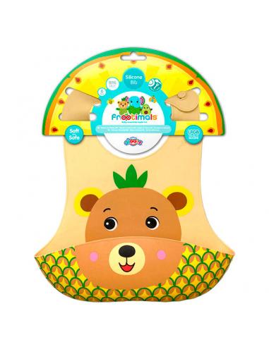KIDS LICENSING BAVOIR EN SILICONE BUBBA TROPIBEAR