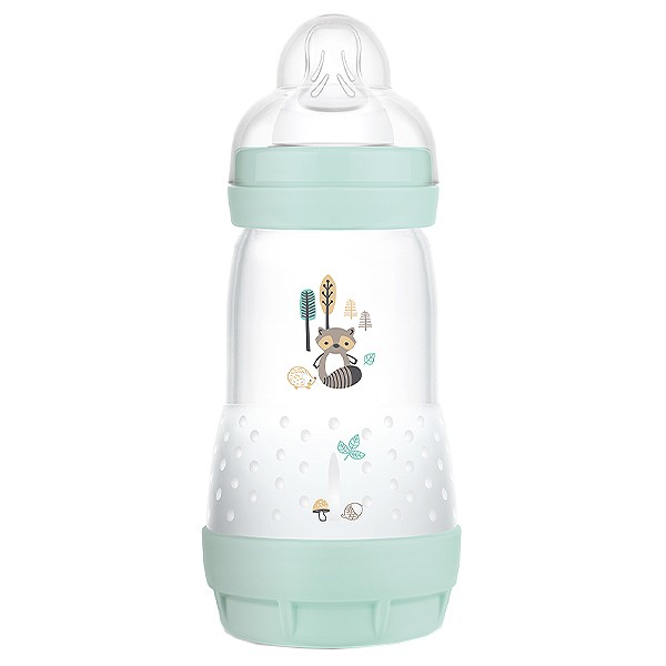 MAM BIBERON EN PLASTIQUE 260 ML ANTI-COLIQUE 2M+ AQUA