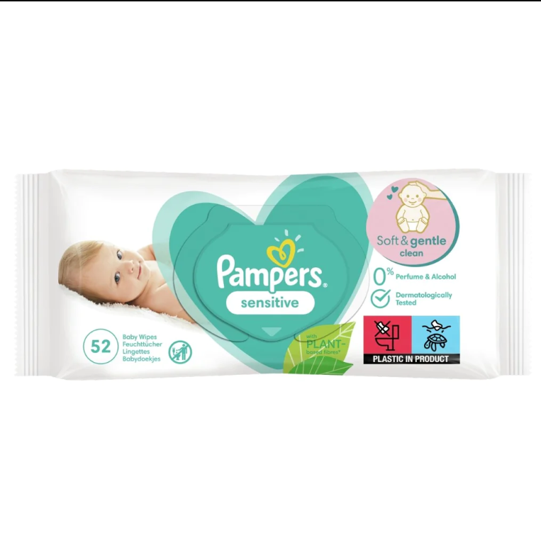 PAMPERS LINGETTE SENSITIVE 52 PCS