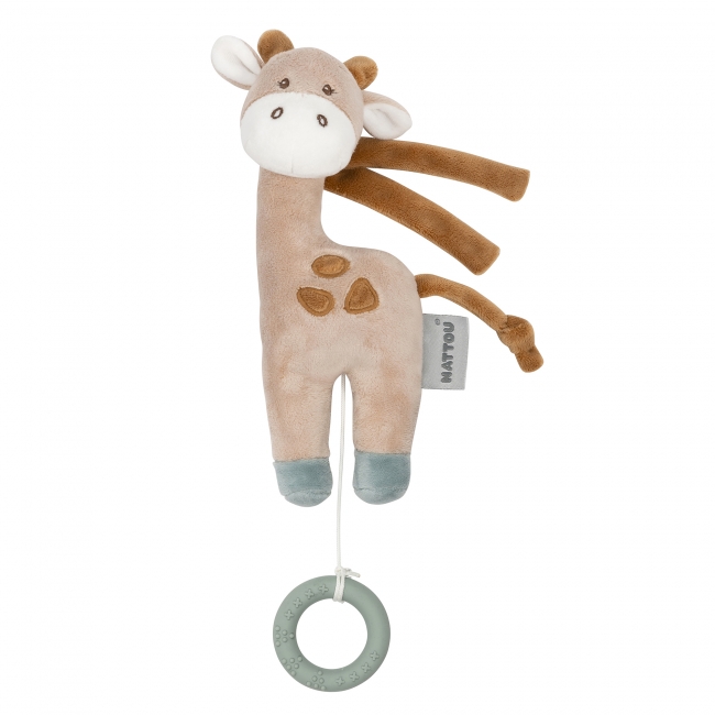 NATTOU MINI PELUCHE MUSICALE GIRAFE AXEL &amp; LUNA