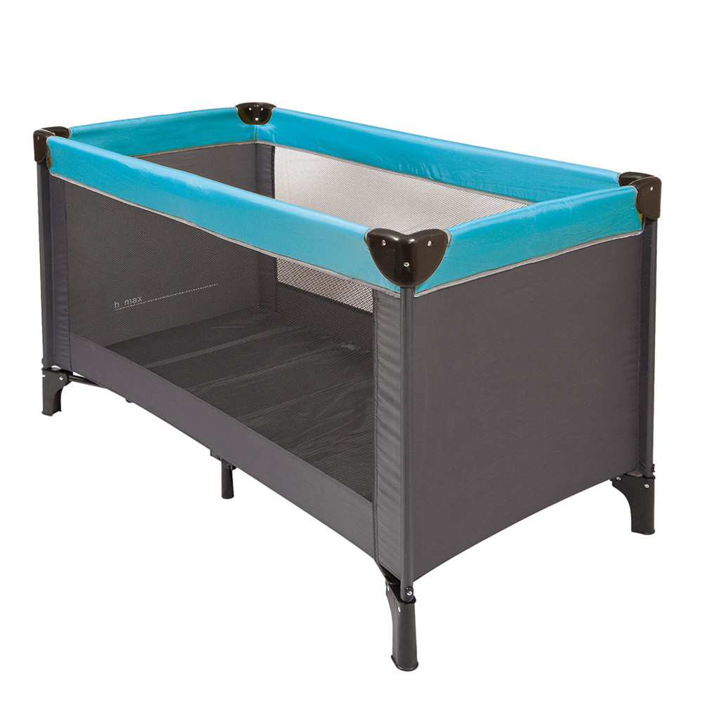 NATTOU LIT PARAPLUIE DE VOYAGE GRIS-TURQUOISE