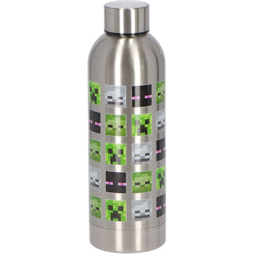 BOUTEILLE ISOTHERME MINCRAFT GRISE 700ML