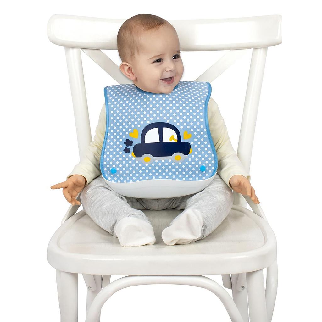 SEVIBEBE  BAVOIR EN PLASTIQUE RAMASSE MIETTE BLEU