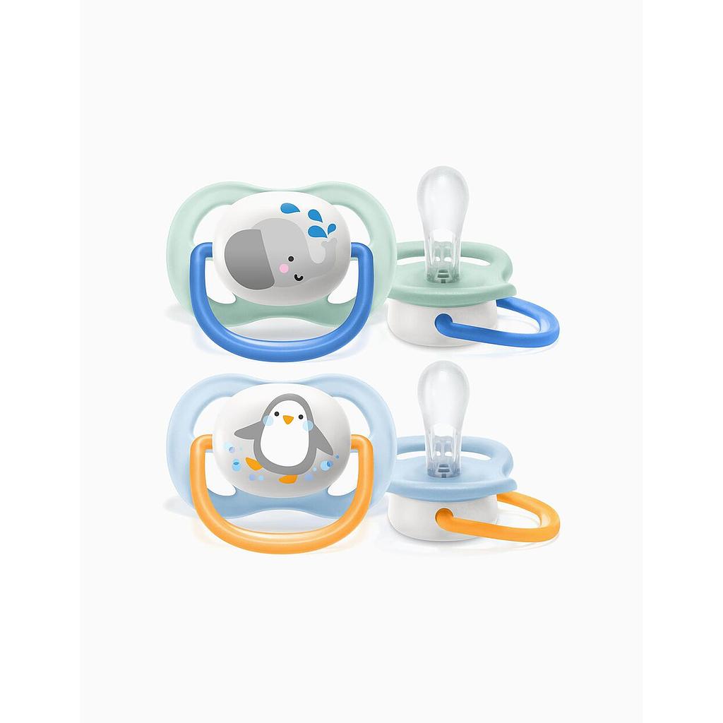 AVENT 2 SUCETTES ULTRA AIR ANIMALS  0-6M