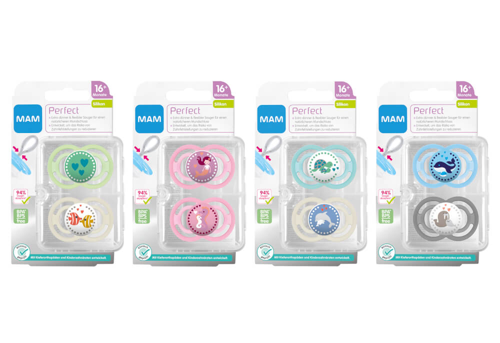MAM 2 SUCETTES EN SIL PERFECT 16M+