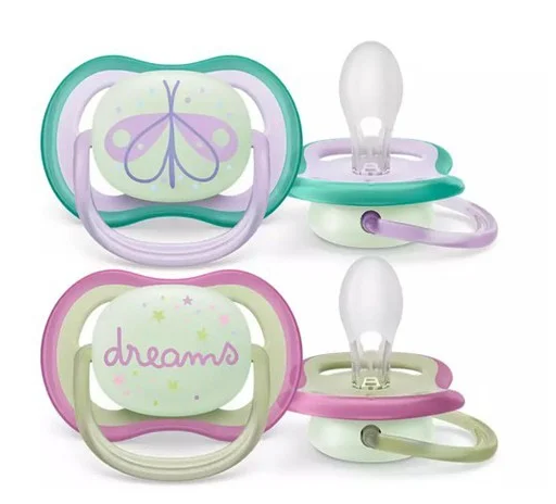 AVENT 2 SUCETTES ULTRA AIR NIGHTTIME 0-6M