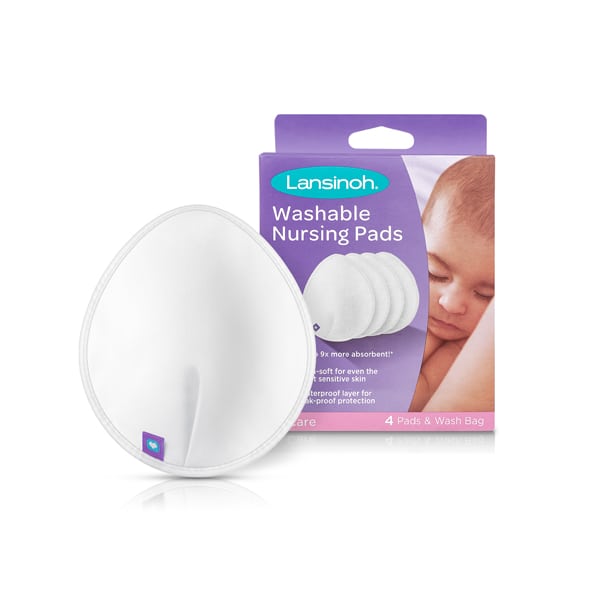 LANSINOH 4 COUSSINETS D'ALLAITEMENT LAVABLE