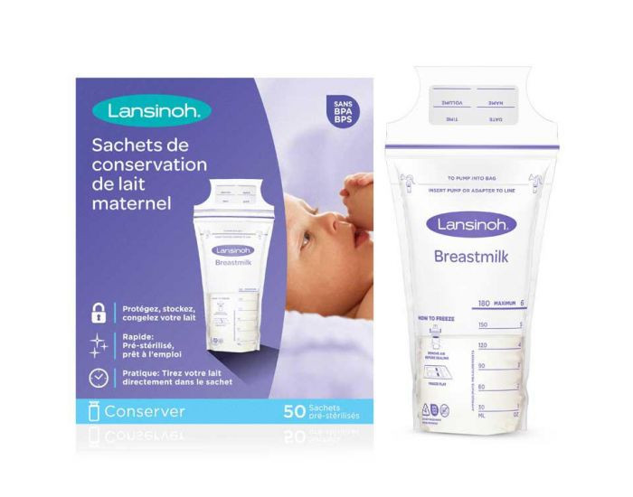 LANSINOH SACHETS DE CONSERVATION DE LAIT MATERNEL 50 PCS