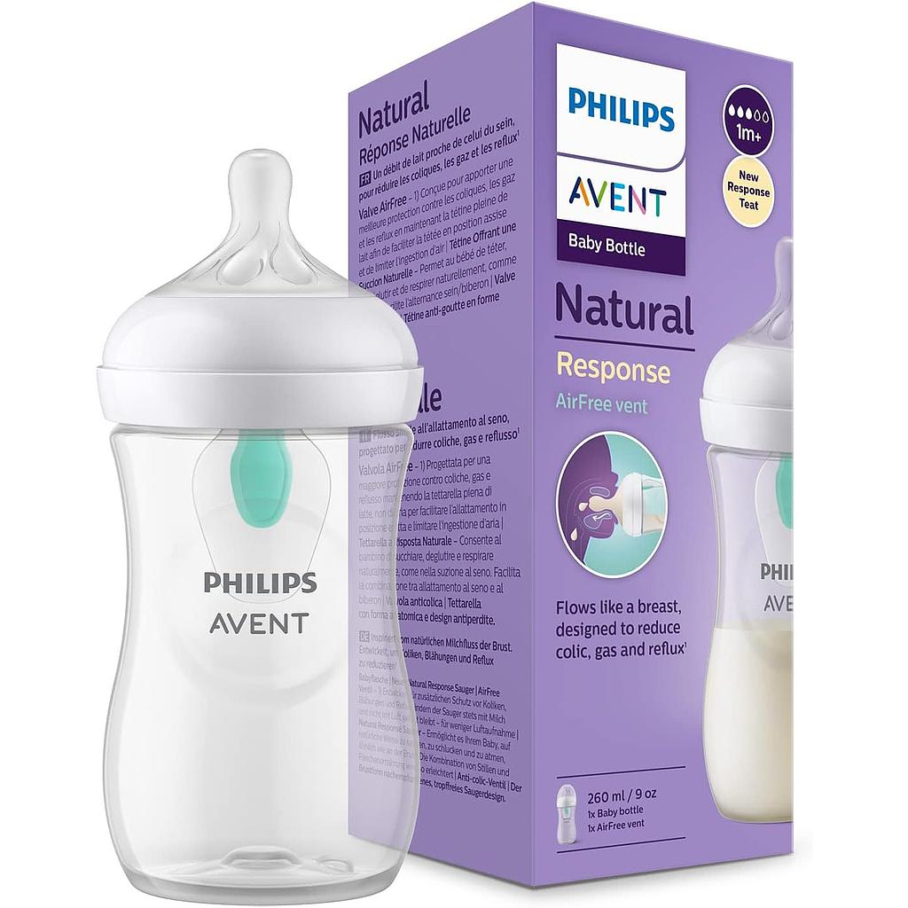 AVENT NATURAL RESPONSE AIRFREE VENT  BIBERON EN PLASTIQUE 260ML