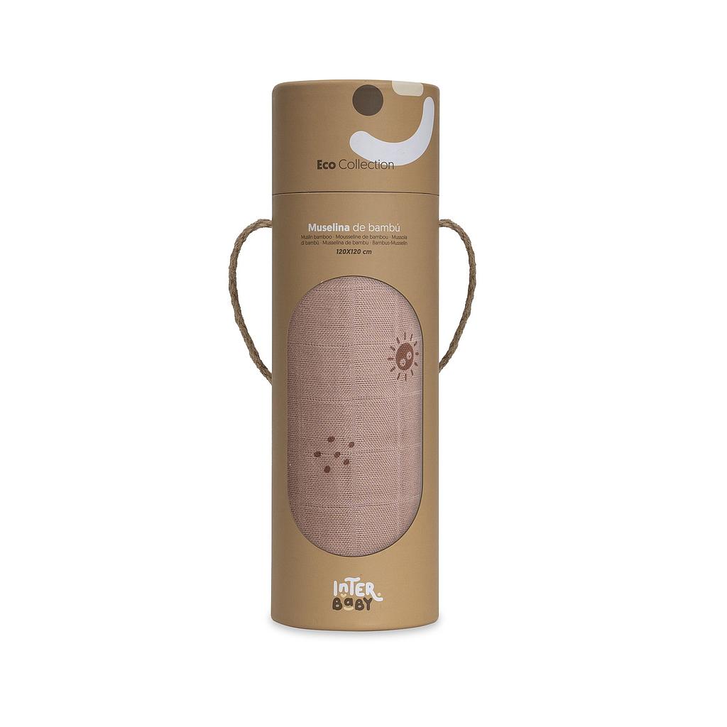 INTERBABY MOUSSELINE DE BAMBOU 120X120 CM MARRON