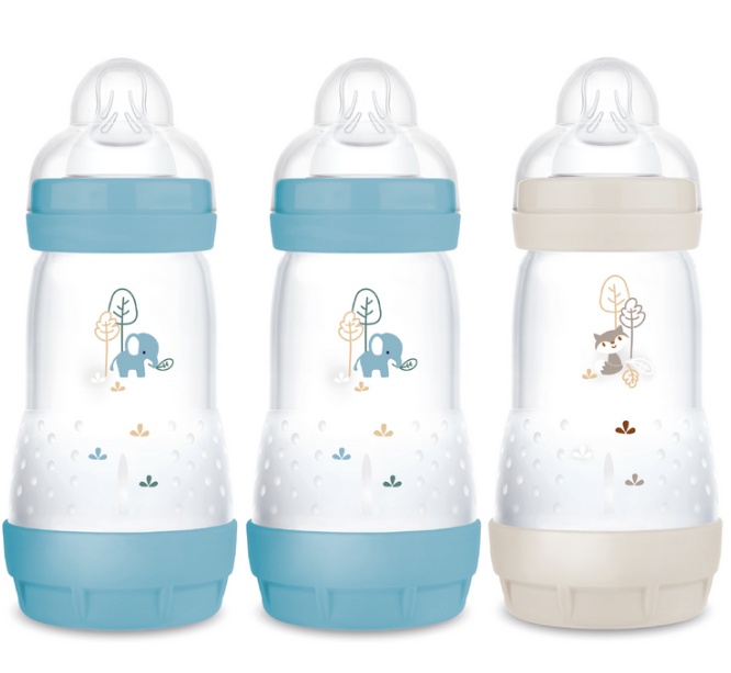 MAM LOT DE 3 BIBERONS EN PLASTIQUE 260 ML EASY START ANTI-COLIQUE