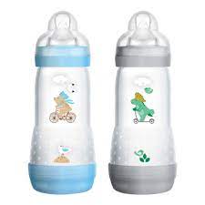 MAM PACK 2 BIBERONS EN PLASTIQUE 320 ML ANTI-COLIQUE 4M+
