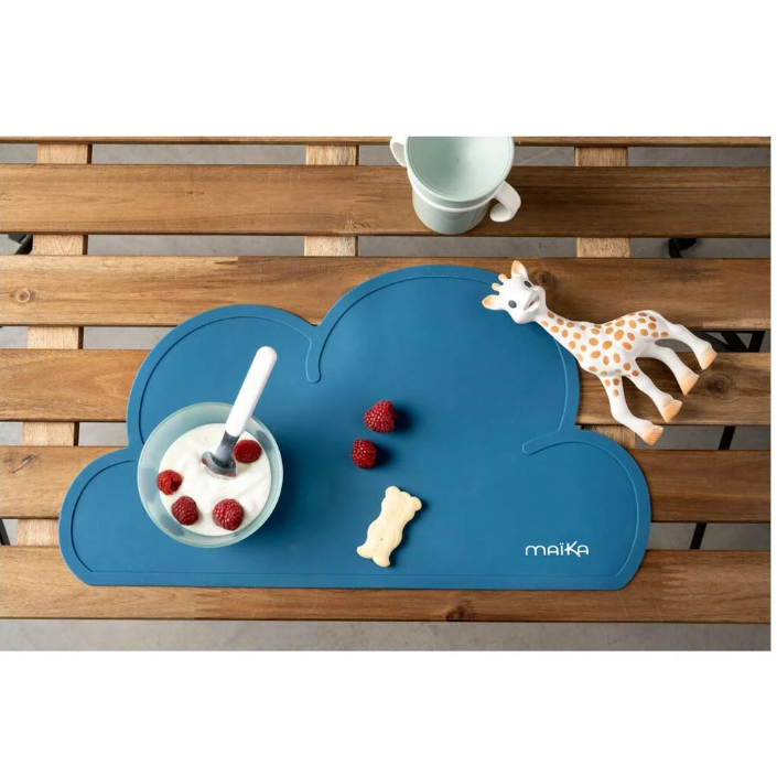 MAIKA SET DE TABLE EN SILICONE NUAGE BLEU