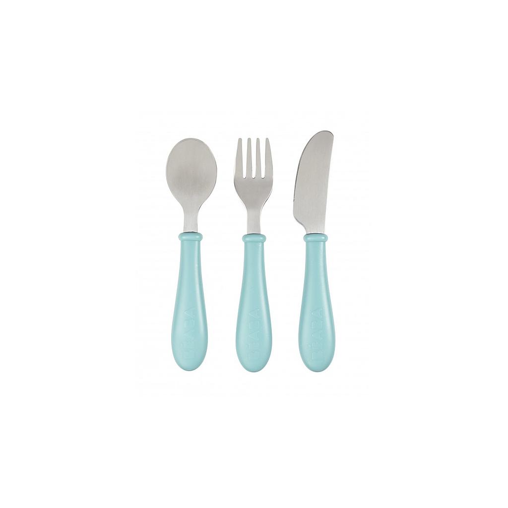 BEABA COUVERTS EN INOX 12M+ BLEU