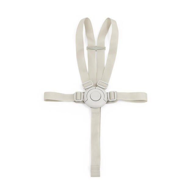 STOKKE HARNAIS GREIGE POUR CHAISE HAUTE NOMI WHITE
