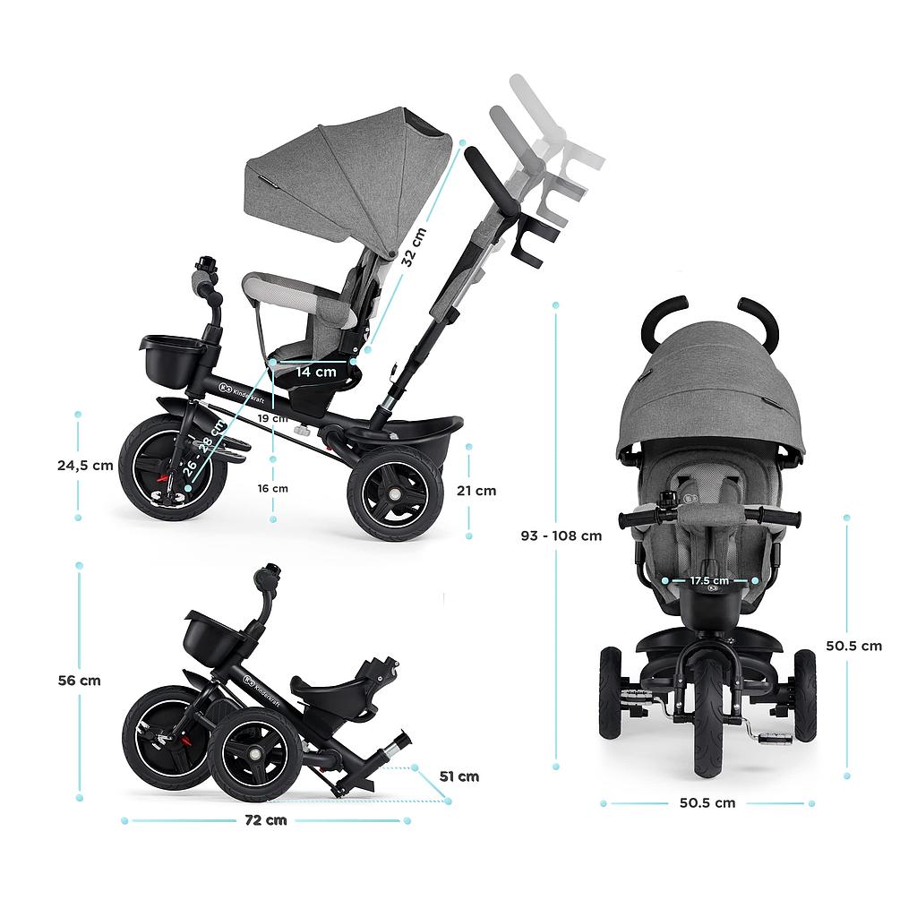 KINDERKRAFT TRICYCLE SPINSTEP GREY