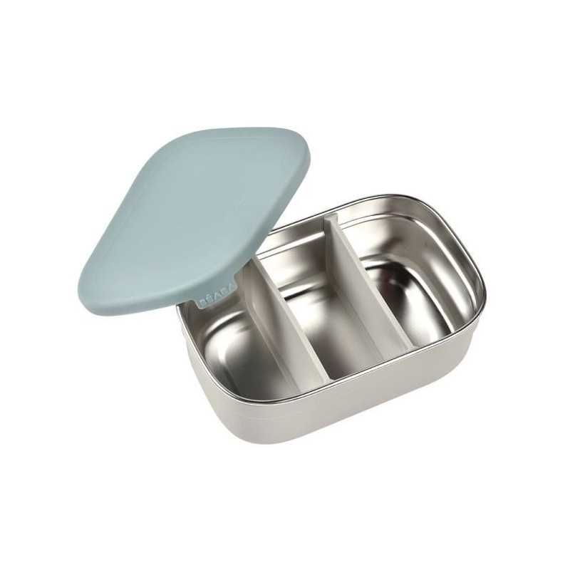BEABA BOITE REPAS INOX Gris velours/BLEU BALTIQUE