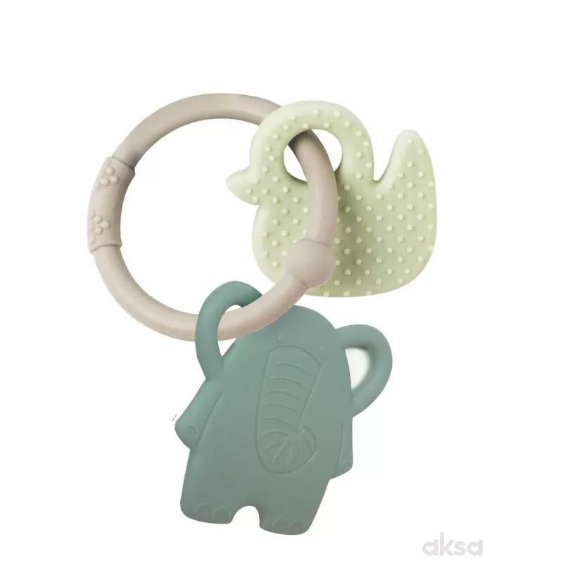 NATTOU ANNEAU DE DENTITION ELEPHANT ET CANARD