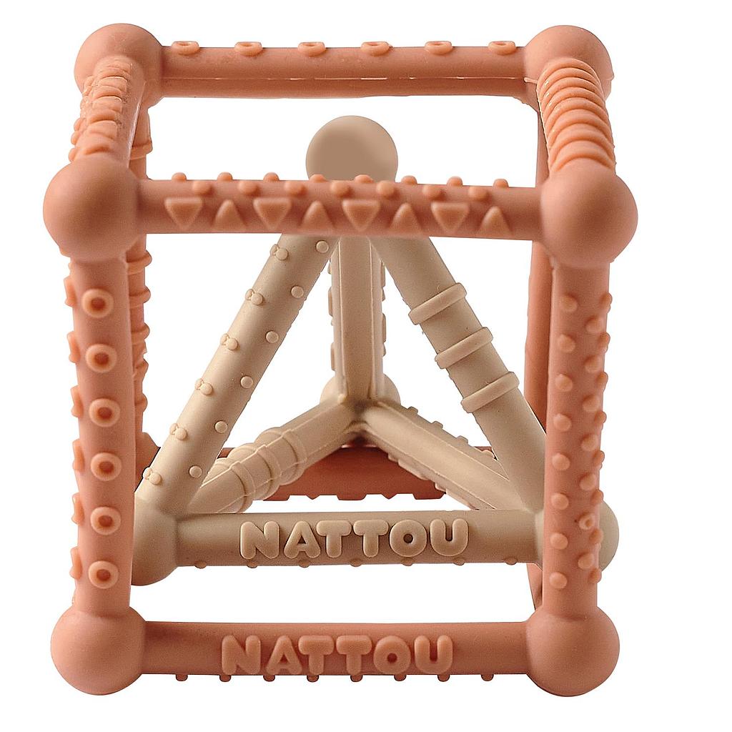 NATTOU CUBE EN SILICONE CARAMEL/BEIGE