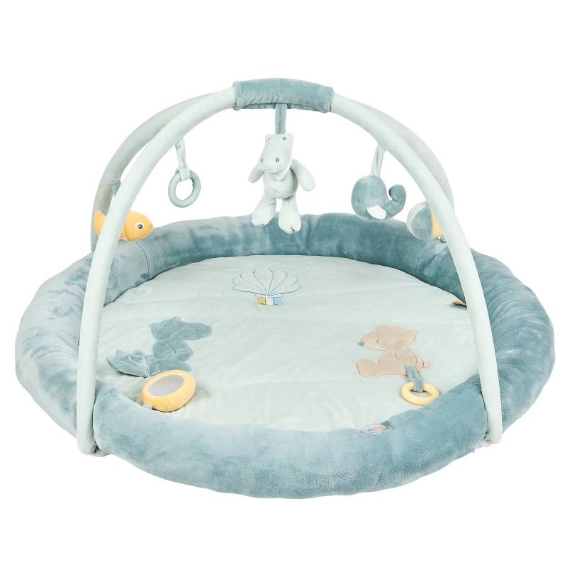 NATTOU TAPIS D'EVEIL POUF AVEC ARCHES ROMEO,JULES &amp; SALLY
