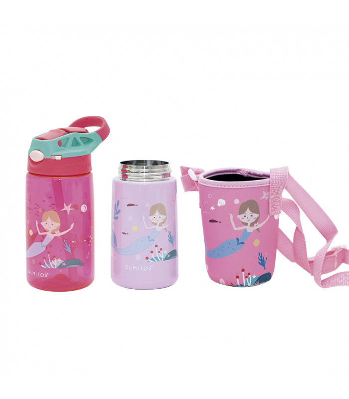 OLMITOS SET DE BOUTEILLES EN TRITAN ET ACIER + COUVERCLE