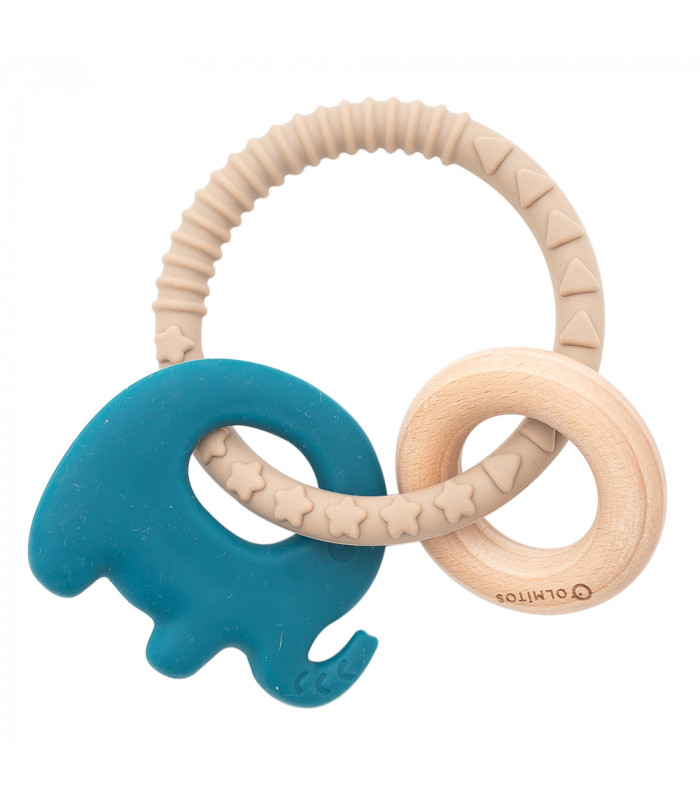 OLMITOS ANNEAUX DE DENTITION EN SILICONE ET BOIS